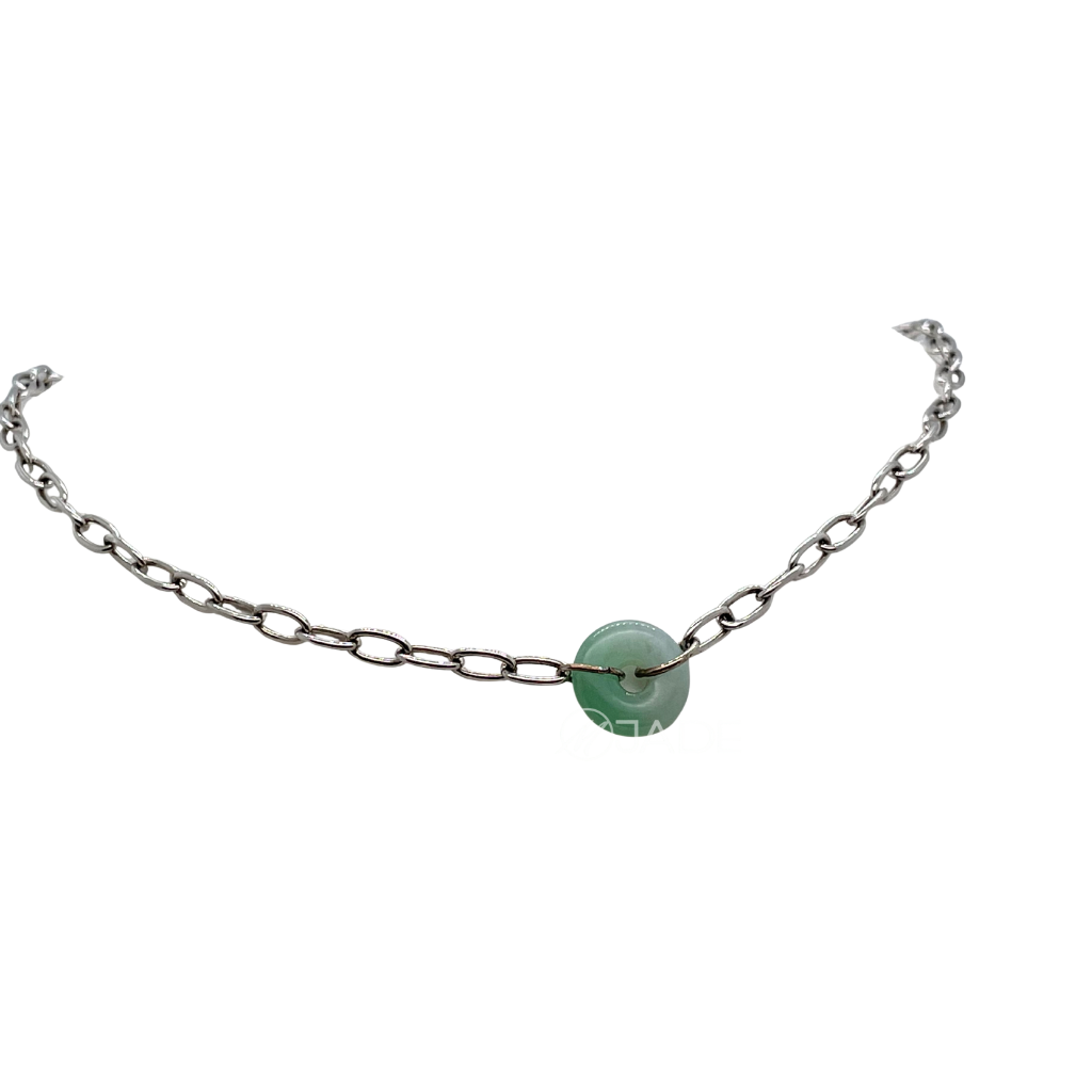 綠系列 翡翠平安扣純銀項鍊