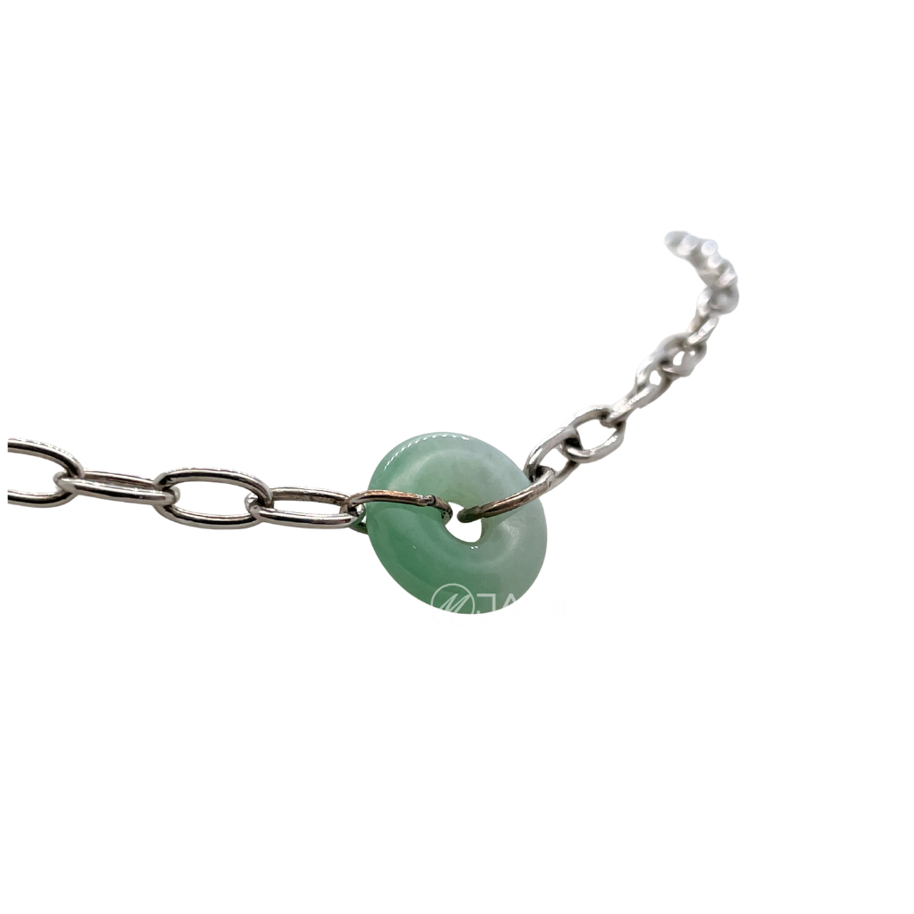 綠系列 翡翠平安扣純銀項鍊