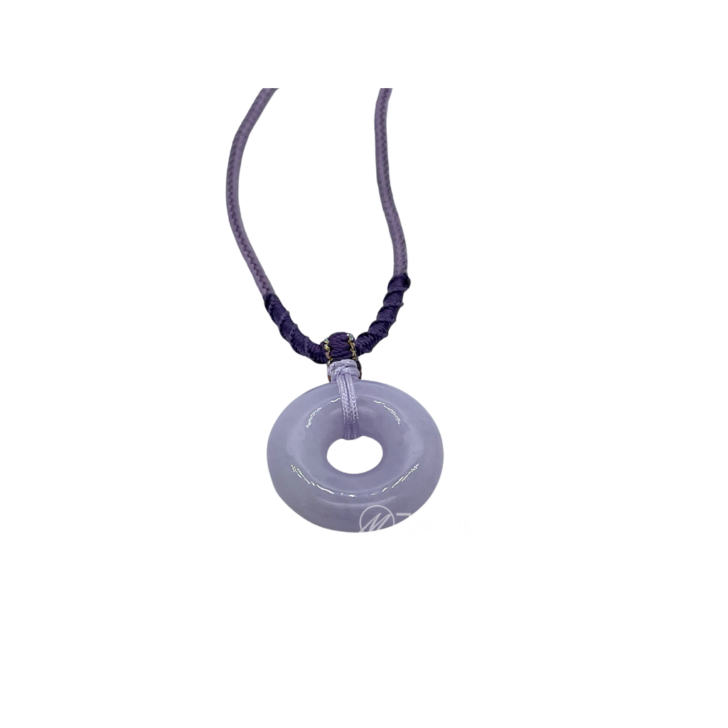 紫羅蘭系列 翡翠平安扣編織項繩