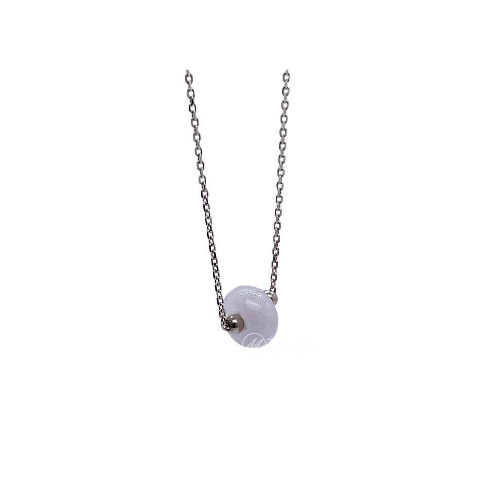 紫羅蘭系列 翡翠平安扣純銀項鍊