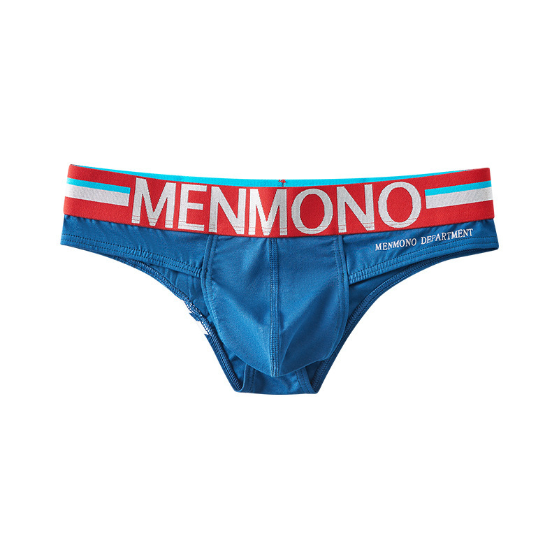 【透氣純棉】四季可穿~潮酷撞色純棉質感小三角U凸男士三角內褲