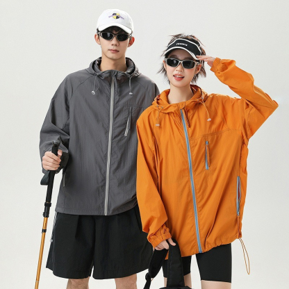 【透氣冰絲】遮陽冰絲透氣連帽戶外爬山釣魚防曬衣