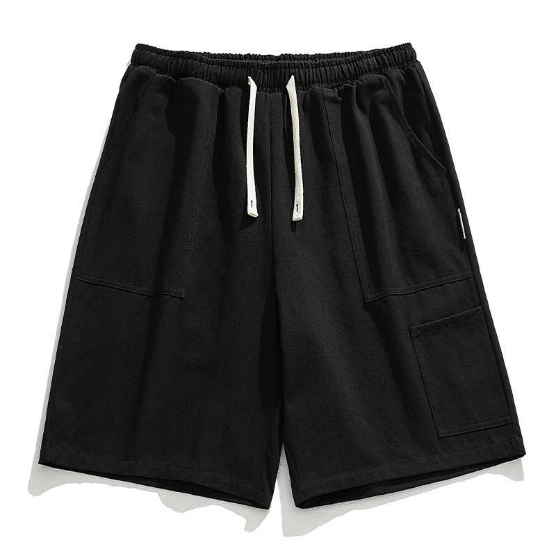 【日系復古】夏季新款大口袋工裝寬鬆五分短褲