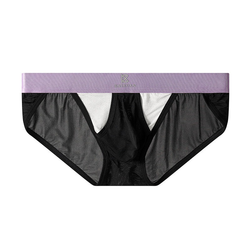 【冰絲網孔系列】5A抑菌網孔透氣三孔男士三角內褲