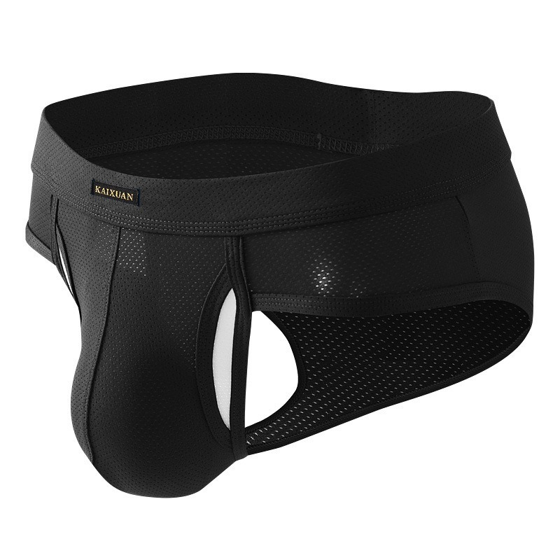 【冰絲網孔系列】冰絲網孔速乾分離式側開口男士三角內褲