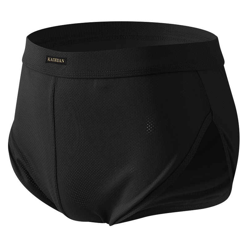 【可拆卸大囊袋】一褲兩穿~冰絲網孔透氣速乾低腰阿羅褲運動短褲內褲