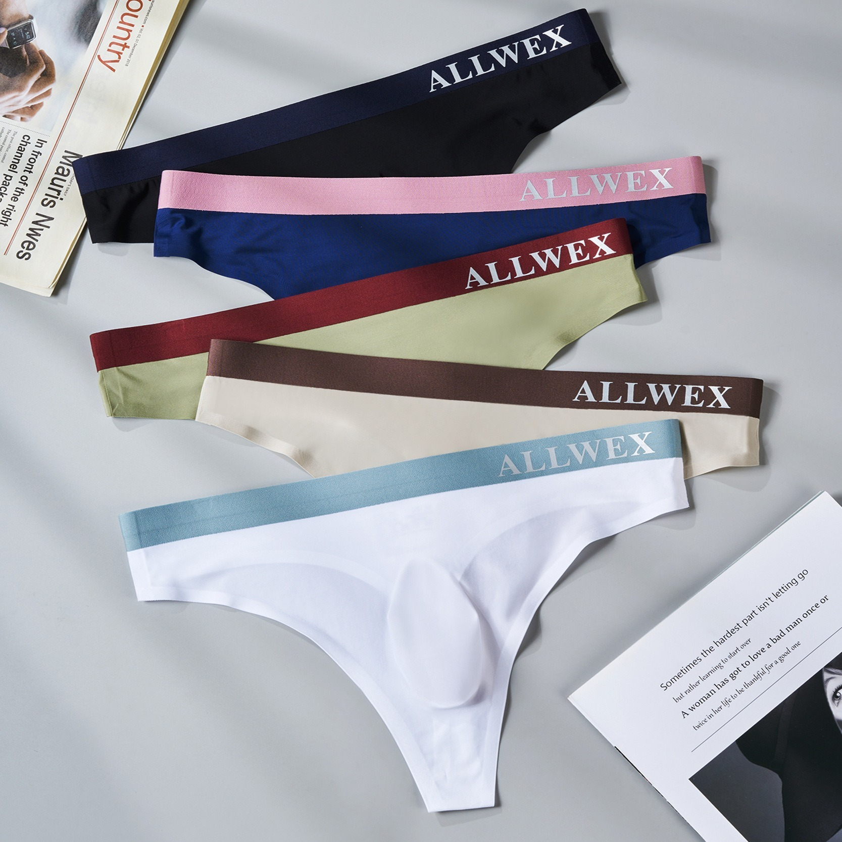 【輕奢撞色系列】全台爆賣！夏季3D衝模性感低腰冰絲男士T褲