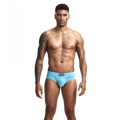 【透氣純棉系列】新款純棉U凸印花彈力三角男士內褲