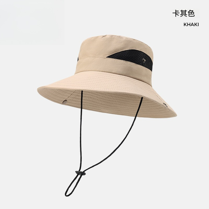 【大帽簷專業防曬】透氣網格速乾防曬戶外露營徒步漁夫帽