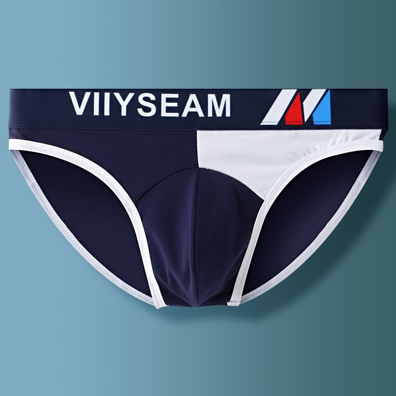 【透氣純棉系列】立體U凸~新款夏季寬腰帶撞色男士三角內褲
