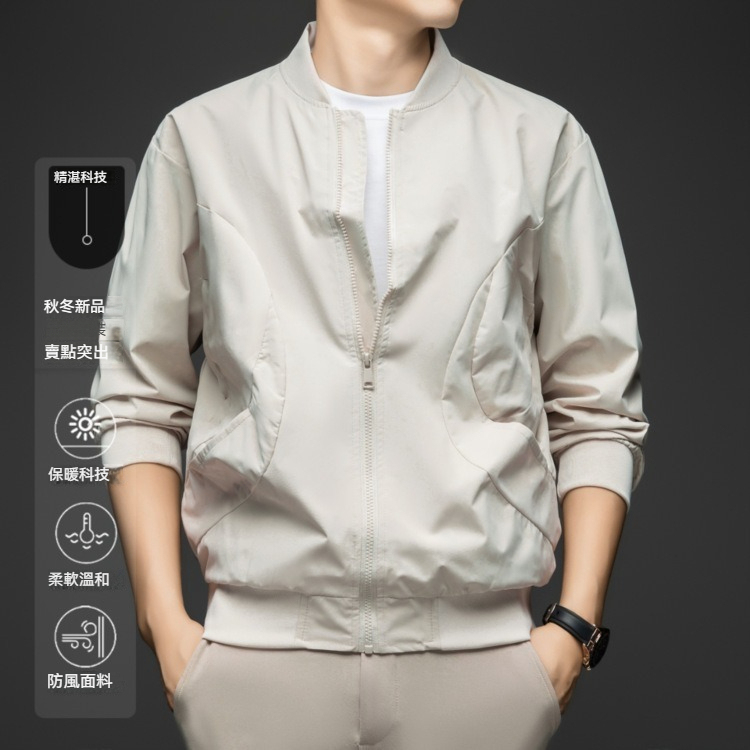 【潮流港風系列】春秋復古棒球服男士寬鬆休閑夾克