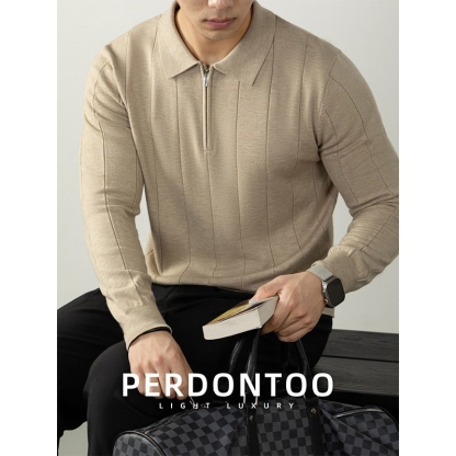 [Copy]【高】升級羊毛桑蠶絲蓄熱保暖 拉鏈立領純色長袖衛衣毛衣