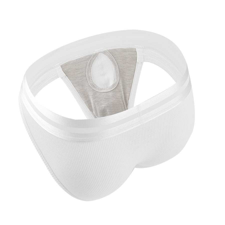 【親膚莫代爾】新款華夫格棉莫代爾槍彈分離三角男士內褲