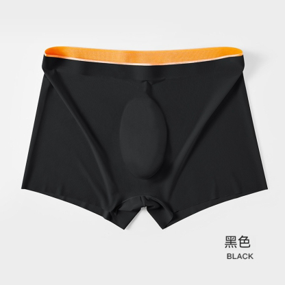 【0.01cm冰絲涼感】新款5D囊袋冰感絲滑一片式平角男士內褲