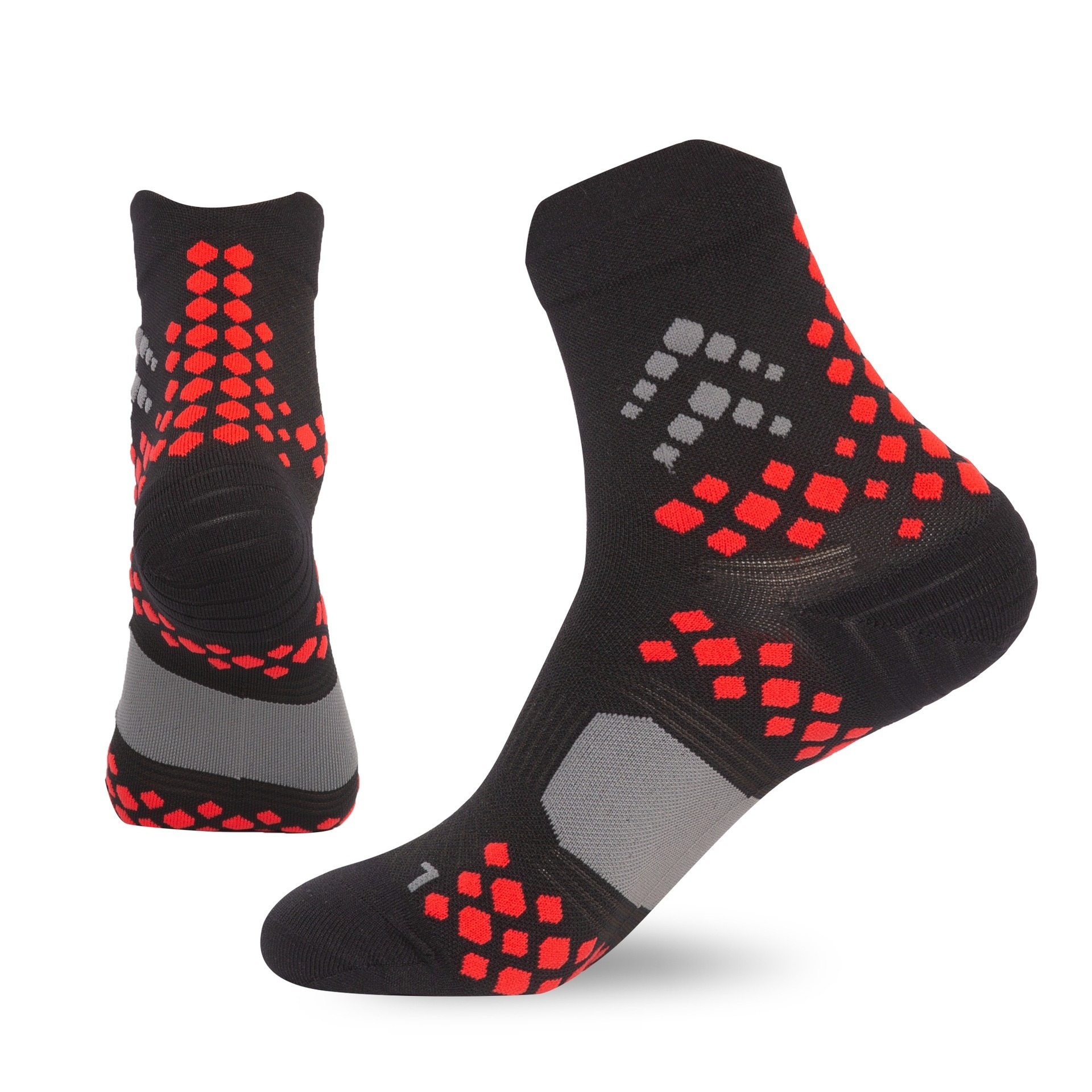 【3D按摩豆】夏季新款戶外運動中筒透氣襪 戶外登山跑步馬拉松