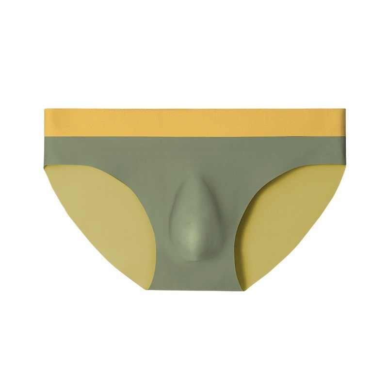 【科技感冰絲無痕】一片式撞色透氣冰感3D冲模U凸男士三角褲