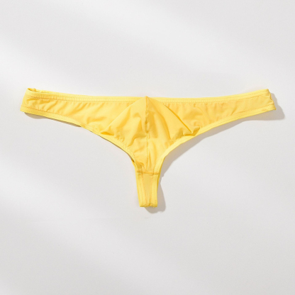 【半透明冰絲薄感】低腰冰絲小三角囊袋性感男士T褲內褲