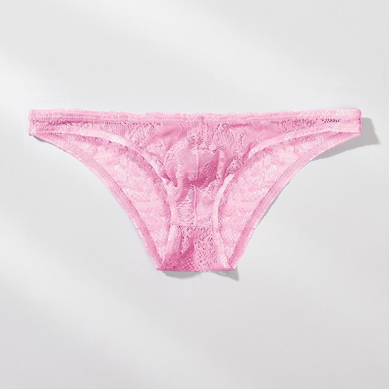 【性感蕾絲系列】低腰冰絲U凸超薄透氣男士三角內褲