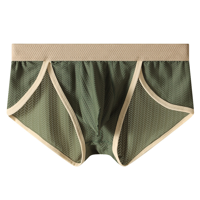 【優質透氣柔軟面料】熱賣新款冰絲透氣高叉低腰U凸大囊袋男士小三角內褲