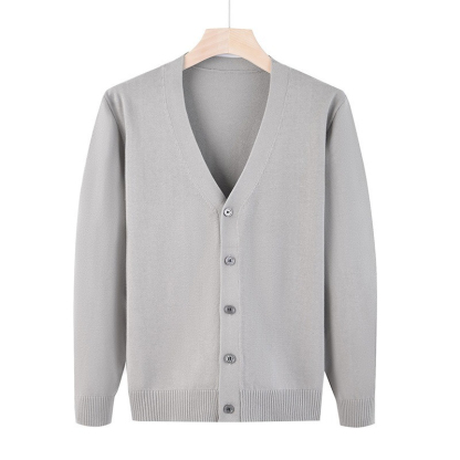 【百搭開衫毛衣】韓版寬鬆時尚大V領毛衣百搭男士針織衫