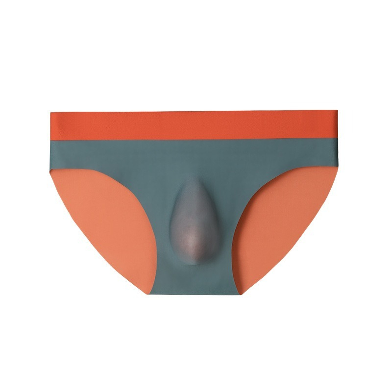 【科技感冰絲無痕】一片式撞色透氣冰感3D冲模U凸男士三角褲