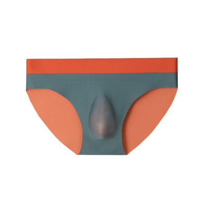 【科技感冰絲無痕】一片式撞色透氣冰感3D冲模U凸男士三角褲