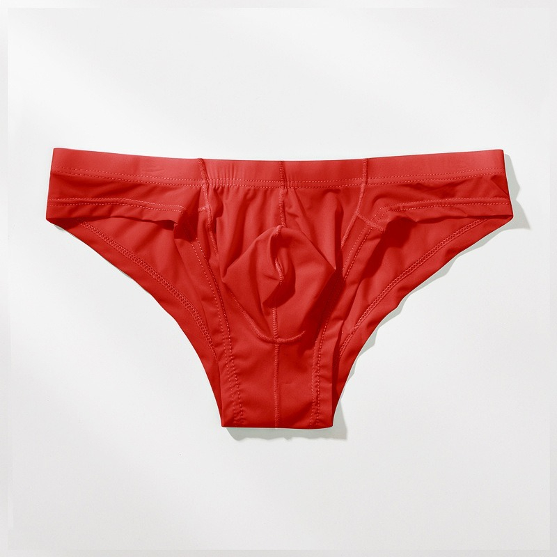 【半透明冰絲薄感】透氣冰絲U凸囊袋性感男士三角內褲