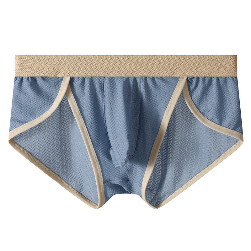 【優質透氣柔軟面料】熱賣新款冰絲透氣高叉低腰U凸大囊袋男士小三角內褲