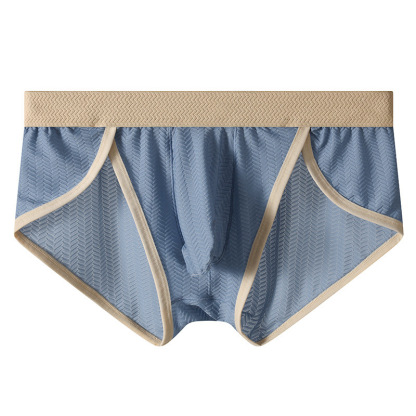 【優質透氣柔軟面料】熱賣新款冰絲透氣高叉低腰U凸大囊袋男士小三角內褲
