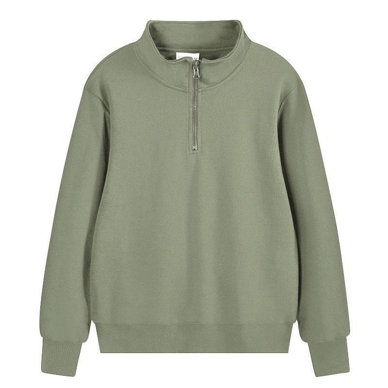 [Copy]【高端質感】升級羊毛桑蠶絲蓄熱保暖拉鏈立領純色長袖衛衣毛衣