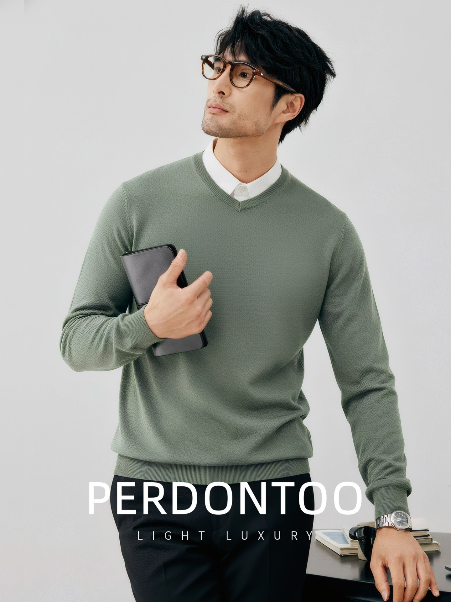 [Copy]【軟糯親膚自發熱】優選羊毛桑蠶絲雙面絨保暖内搭男士插肩袖長袖T恤