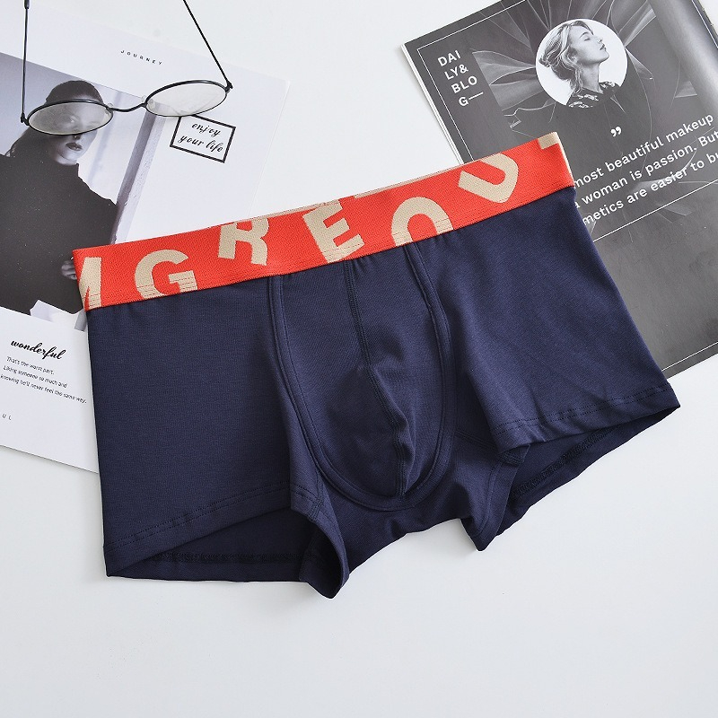 [Copy]【高品質透氣棉】潮流糖果風純色低腰透氣U凸囊袋運動男士四角内褲