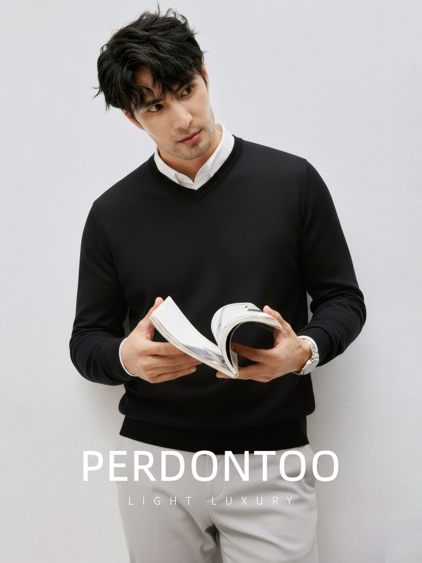 [Copy]【軟糯親膚自發熱】優選羊毛桑蠶絲雙面絨保暖内搭男士插肩袖長袖T恤