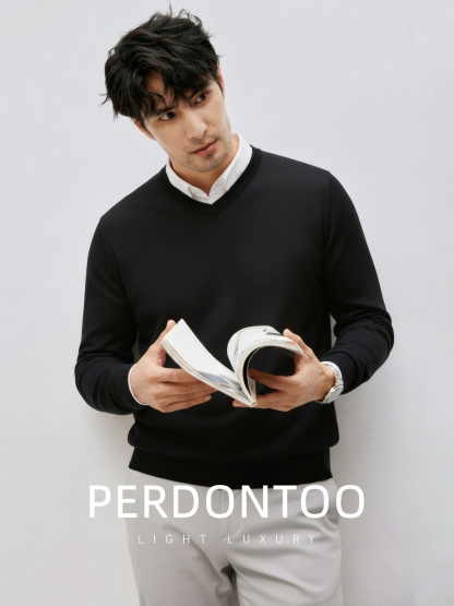 [Copy]【軟糯親膚自發熱】優選羊毛桑蠶絲雙面絨保暖内搭男士插肩袖長袖T恤