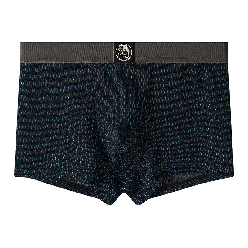 【時尚金絲紋理】透氣柔軟棉中腰純色金絲紋理男士士三角内褲