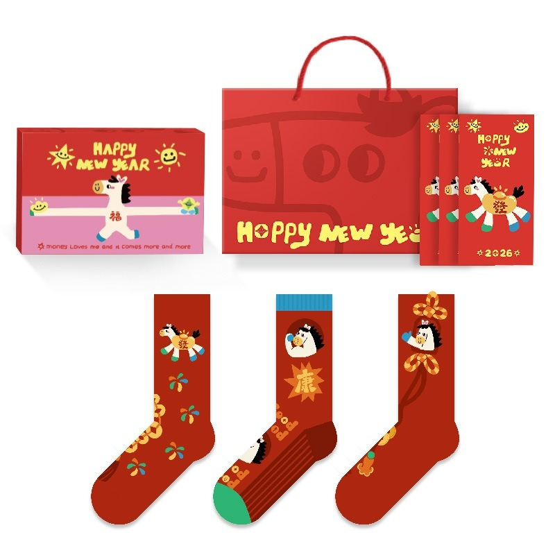 [Copy]【經典字母條紋】3雙裝！文藝潮流小衆設計中筒運動襪男襪