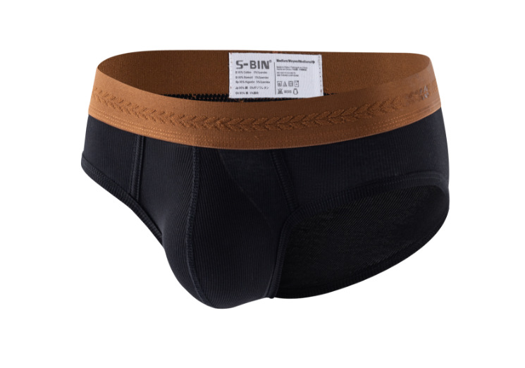 【透氣純棉系列】大囊袋螺紋簡約潮流撞色純棉三角男士內褲