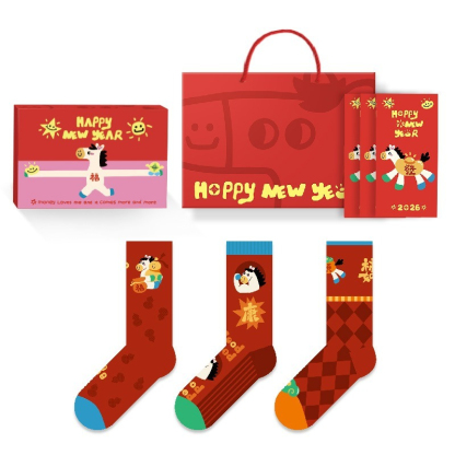 [Copy]【經典字母條紋】3雙裝！文藝潮流小衆設計中筒運動襪男襪