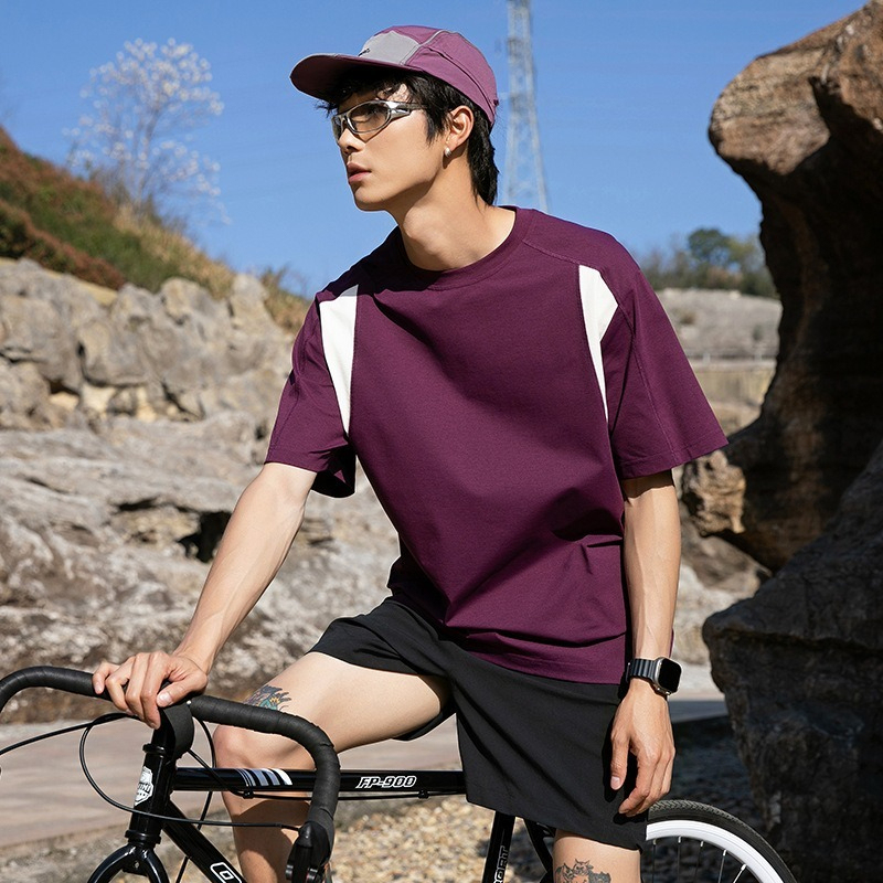 【山系戶外風】久穿如新~夏季涼感速乾拼色防曬T恤