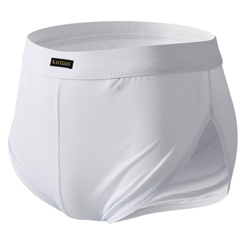 【可拆卸大囊袋】一褲兩穿~冰絲網孔透氣速乾低腰阿羅褲運動短褲內褲