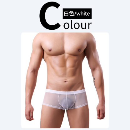 【薄如蟬翼】20D冰絲網紗透氣性感小平角內褲