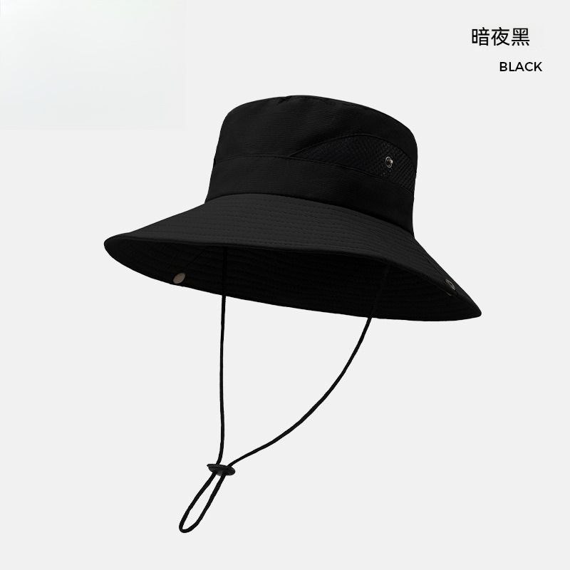 【大帽簷專業防曬】透氣網格速乾防曬戶外露營徒步漁夫帽