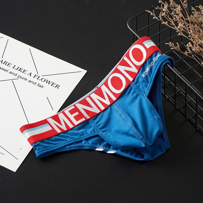 【透氣純棉】四季可穿~潮酷撞色純棉質感小三角U凸男士三角內褲