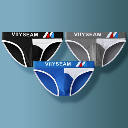 【透氣純棉系列】立體U凸~新款夏季寬腰帶撞色男士三角內褲