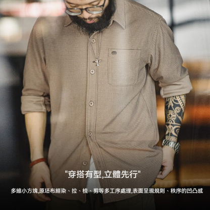 [Copy]【日系條紋】秋季復古條紋簡約寬鬆百搭休閑襯衣外套