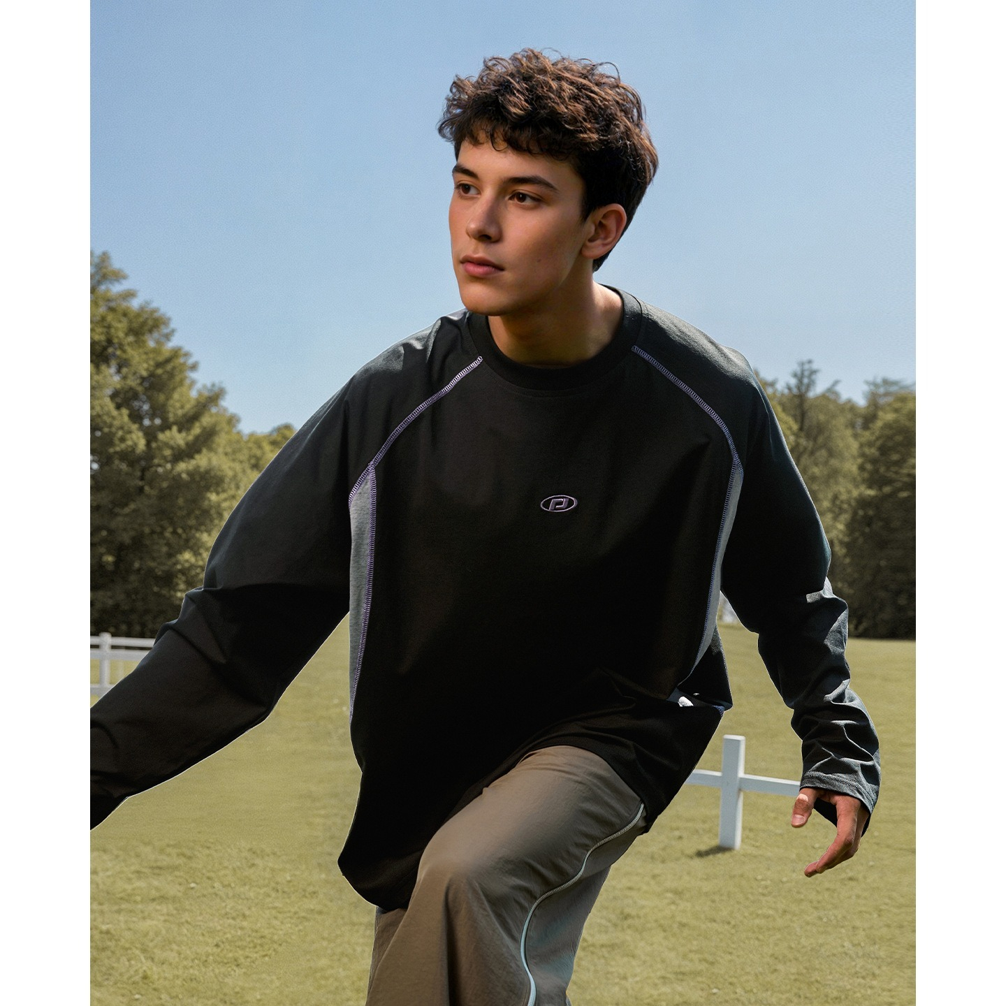 [Copy]【垂順不易皺】輕奢液氨絲光棉内搭男士純色百搭長袖T恤