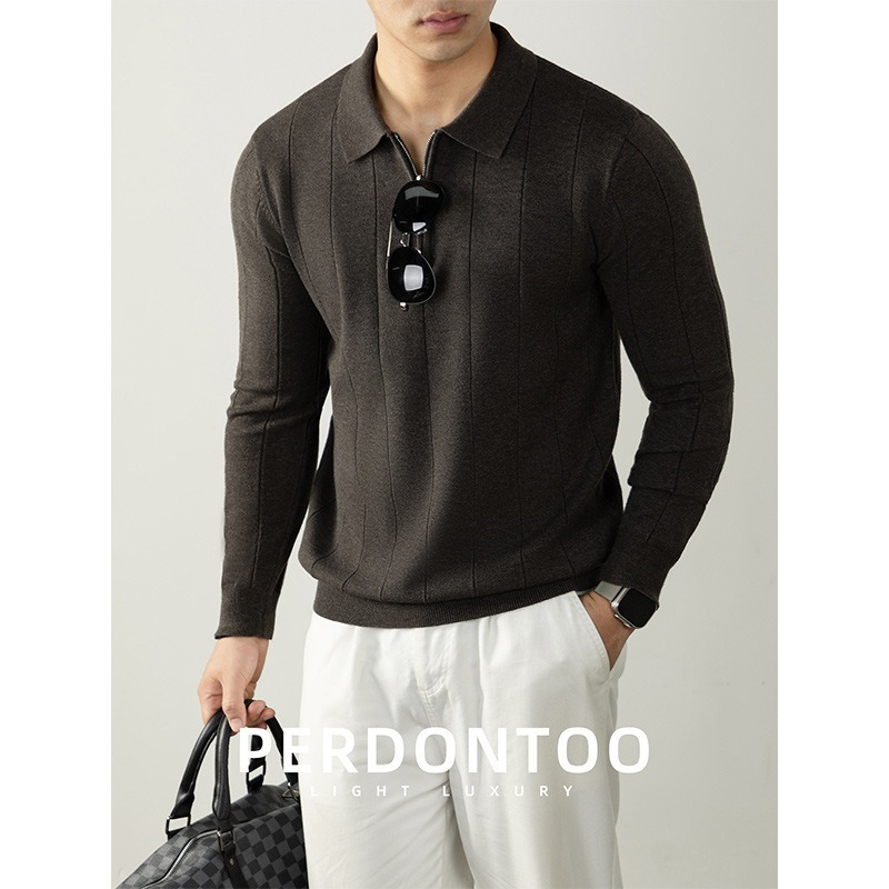 [Copy]【高】升級羊毛桑蠶絲蓄熱保暖 拉鏈立領純色長袖衛衣毛衣