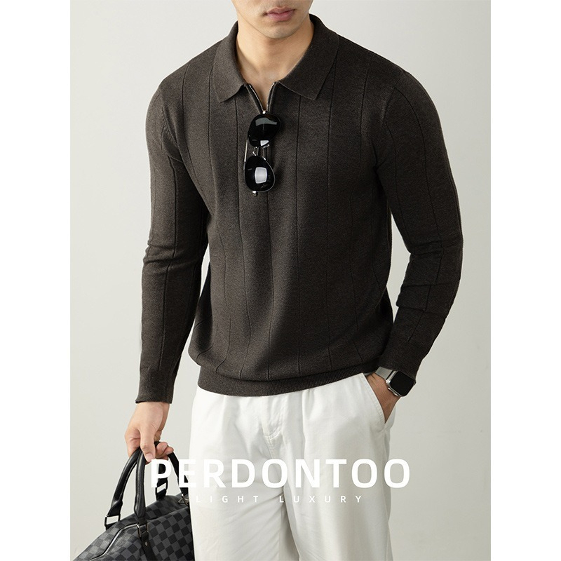 [Copy]【高】升級羊毛桑蠶絲蓄熱保暖 拉鏈立領純色長袖衛衣毛衣