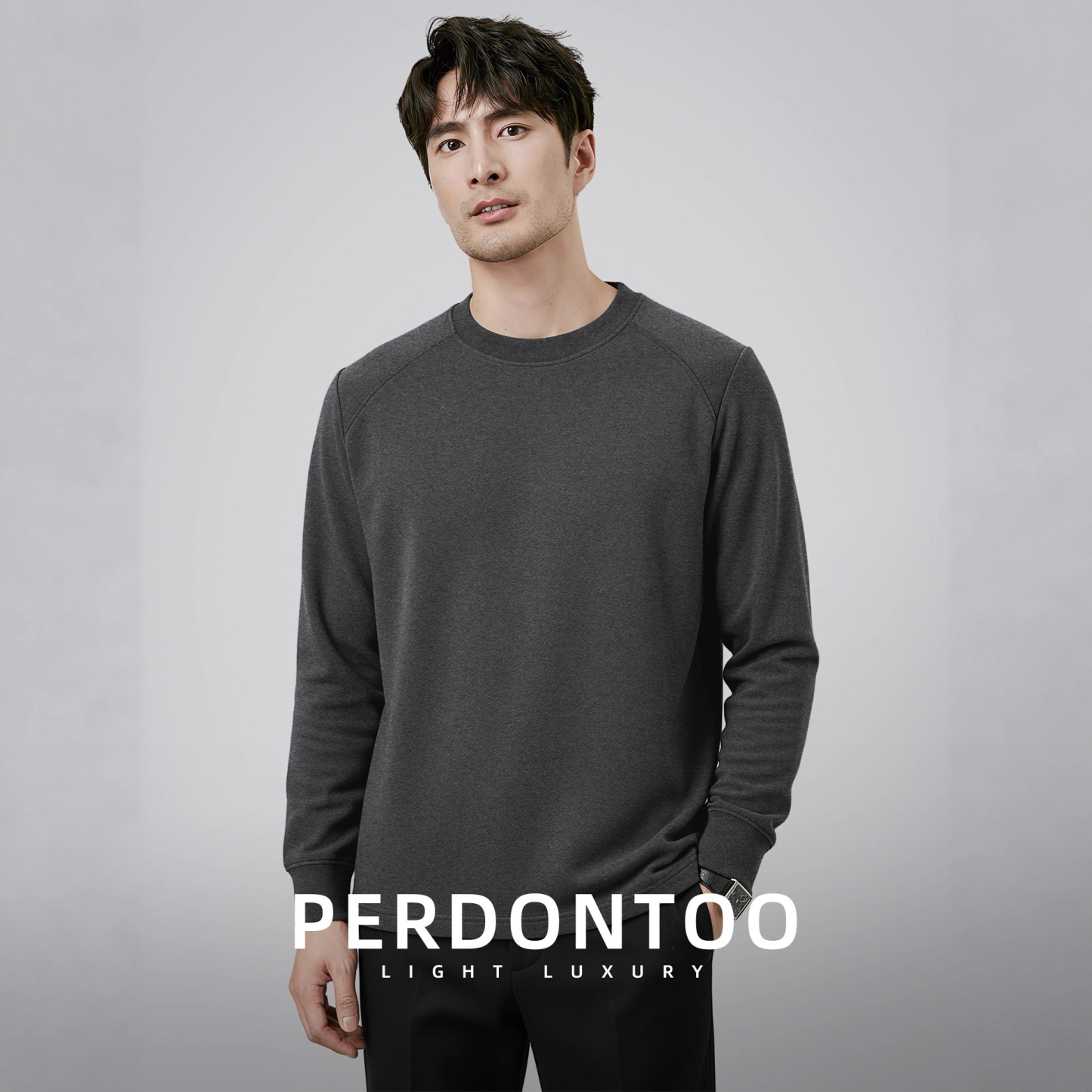 [Copy]【雲感莫代爾】高端莫代爾雲感棉拉鏈口袋秋冬打底衫男士長袖