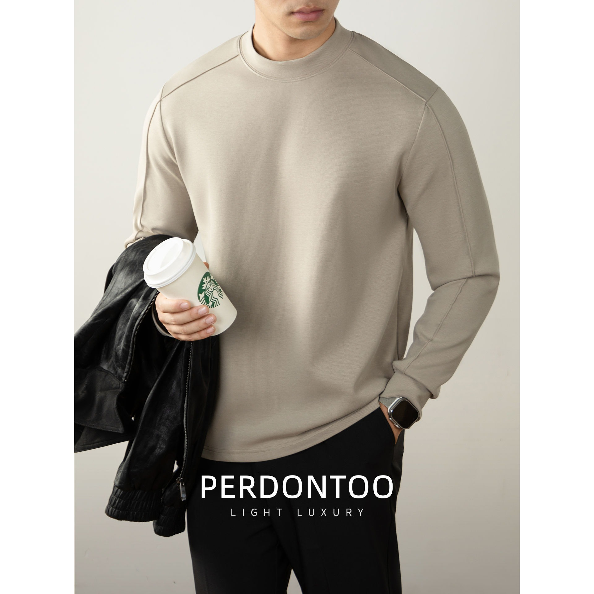 【頂奢系列】340G重磅空氣層日系秋田風雙面細紋男士衛衣